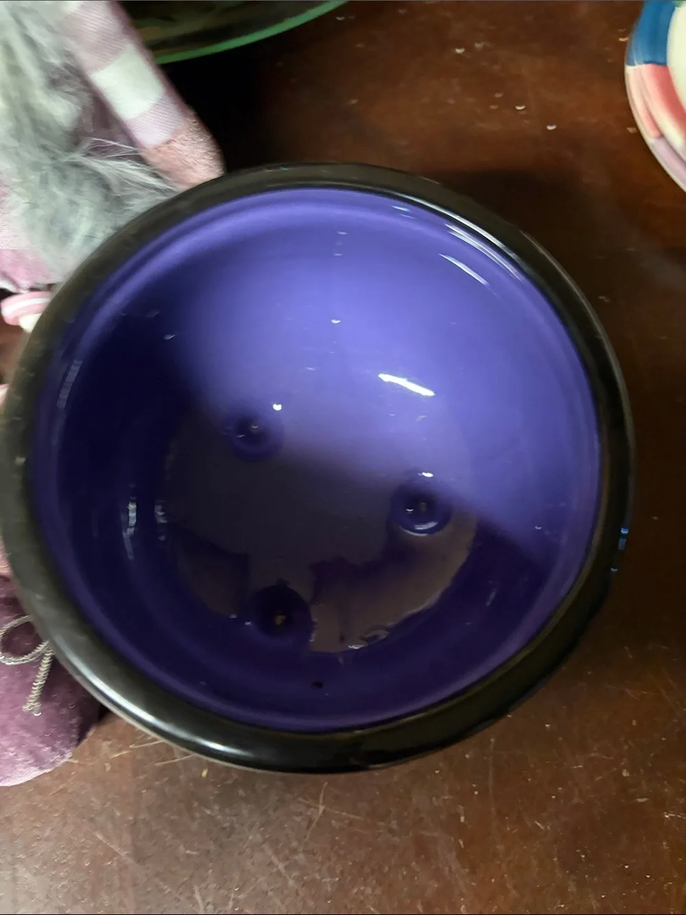 Disney Hocus Pocus Black and Purple Cauldron Planter with Gold Accent